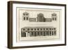 Planche 17 :  Elévation de la façade et du portail et des ailes et pavillons de  la basse-cour-Jacques-François Blondel-Framed Giclee Print