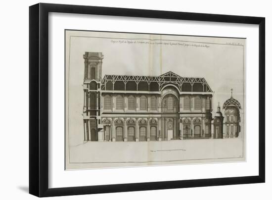 Planche 171 : Coupe et profil en longueur de l’église Saint-Sulpice à Paris .-Pate-Framed Giclee Print