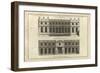 Planche 18 :  Elévation de la façade du côté du jardin et du côté de la cou-Jacques-François Blondel-Framed Giclee Print