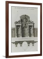 Planche 189 : Plan et élévation de la Grotte du jardin du palais du Luxembourg-Jacques-François Blondel-Framed Giclee Print