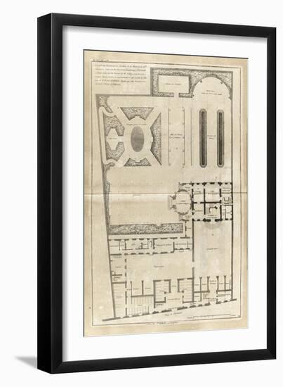 Planche 19 :  Plan général de l’hôtel et des jardins de l’hôtel de Villeroy-Jacques-François Blondel-Framed Giclee Print