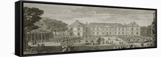 Planche 20 : vue du palais du Temple à Paris prise du côté des jardins vers 1750 (appartient au-Jacques Rigaud-Framed Stretched Canvas