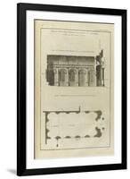 Planche 213 : Plan et coupe de la chapelle du collège des Irlandais , rue des Carmes à Paris-Pate-Framed Giclee Print