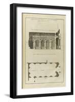 Planche 213 : Plan et coupe de la chapelle du collège des Irlandais , rue des Carmes à Paris-Pate-Framed Giclee Print