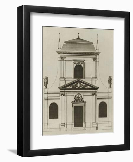 Planche 215 : Elévation du portail de l'église paroissiale de Saint-Nicolas du Chardonnet-Jacques-François Blondel-Framed Giclee Print