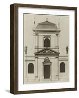 Planche 215 : Elévation du portail de l'église paroissiale de Saint-Nicolas du Chardonnet-Jacques-François Blondel-Framed Giclee Print