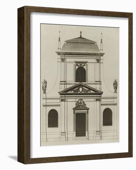 Planche 215 : Elévation du portail de l'église paroissiale de Saint-Nicolas du Chardonnet-Jacques-François Blondel-Framed Giclee Print