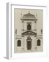 Planche 215 : Elévation du portail de l'église paroissiale de Saint-Nicolas du Chardonnet-Jacques-François Blondel-Framed Giclee Print