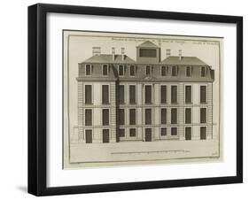 Planche 218 : Elévation de la façade de l'hôtel de Vauvray du côté du jardin-Jacques-François Blondel-Framed Giclee Print