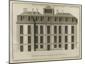 Planche 218 : Elévation de la façade de l'hôtel de Vauvray du côté du jardin-Jacques-François Blondel-Mounted Giclee Print