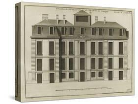 Planche 218 : Elévation de la façade de l'hôtel de Vauvray du côté du jardin-Jacques-François Blondel-Stretched Canvas