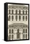 Planche 22 : Elévation de la façade de l’hôtel de Villeroy (ancien hôtel de Mlle Desmares)-Jacques-François Blondel-Framed Stretched Canvas