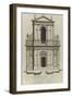 Planche 221 : Elévation du portail de l'église du couvent des Barnabites-Jacques-François Blondel-Framed Giclee Print