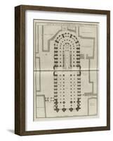 Planche 225 : Plan du rez-de-chaussée de Notre-Dame de Paris-Jacques-François Blondel-Framed Giclee Print