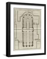 Planche 225 : Plan du rez-de-chaussée de Notre-Dame de Paris-Jacques-François Blondel-Framed Giclee Print