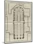 Planche 225 : Plan du rez-de-chaussée de Notre-Dame de Paris-Jacques-François Blondel-Mounted Giclee Print