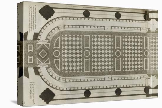 Planche 226 : Plan au sol du choeur de Notre-Dame de Paris-Jacques-François Blondel-Stretched Canvas