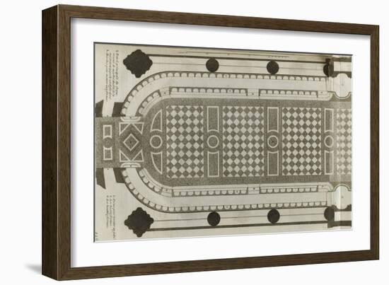 Planche 226 : Plan au sol du choeur de Notre-Dame de Paris-Jacques-François Blondel-Framed Giclee Print