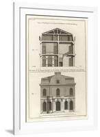 Planche 23: Coupe et profil pris sur large de l’hôtel de Villeroy (ancien hôtel de Mlmares)-Jacques-François Blondel-Framed Giclee Print