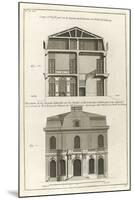 Planche 23: Coupe et profil pris sur large de l’hôtel de Villeroy (ancien hôtel de Mlmares)-Jacques-François Blondel-Mounted Giclee Print