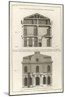 Planche 23: Coupe et profil pris sur large de l’hôtel de Villeroy (ancien hôtel de Mlmares)-Jacques-François Blondel-Mounted Giclee Print
