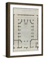 Planche 230 : Plan au rez-de-chaussée de la chapelle de la Communion , bâti-Jacques-François Blondel-Framed Giclee Print