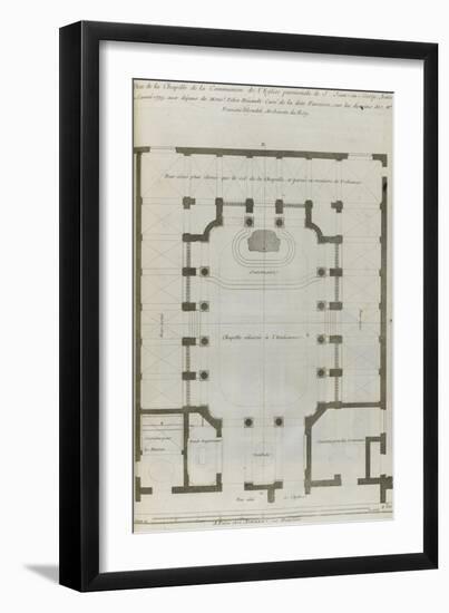 Planche 230 : Plan au rez-de-chaussée de la chapelle de la Communion , bâti-Jacques-François Blondel-Framed Giclee Print
