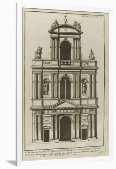 Planche 233 : Elévation du portail de l'église paroissiale de Saint-Gervais-Jacques-François Blondel-Framed Giclee Print