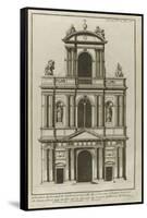 Planche 233 : Elévation du portail de l'église paroissiale de Saint-Gervais-Jacques-François Blondel-Framed Stretched Canvas