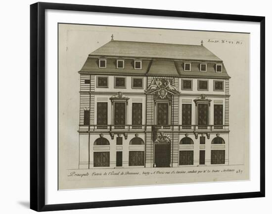 Planche 236 : Elévation de la façade principale  de l'hôtel de Beauvais , r-Jacques-François Blondel-Framed Giclee Print