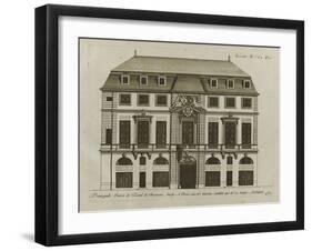 Planche 236 : Elévation de la façade principale  de l'hôtel de Beauvais , r-Jacques-François Blondel-Framed Giclee Print