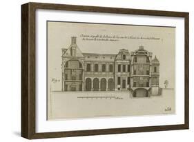 Planche 238 (2) : Elévation et profil du dedans de cour de l'hôtel d'Aumont , rue de Jouy à Paris-Jacques-François Blondel-Framed Giclee Print