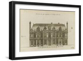 planche 239 (2) : Elévation de la façade sur le jardin de l'hôtel d'Aumont , rue de Jouy à Paris-Jacques-François Blondel-Framed Giclee Print