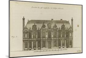 planche 239 (2) : Elévation de la façade sur le jardin de l'hôtel d'Aumont , rue de Jouy à Paris-Jacques-François Blondel-Mounted Giclee Print