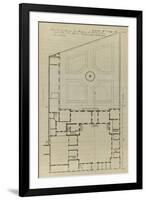 Planche 246 (1) : Plan au sol de l'hôtel de Bretonvilliers , construit par l'architecte Androuet Du-Jacques-François Blondel-Framed Giclee Print