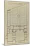 Planche 246 (1) : Plan au sol de l'hôtel de Bretonvilliers , construit par l'architecte Androuet Du-Jacques-François Blondel-Mounted Giclee Print