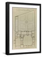 Planche 246 (1) : Plan au sol de l'hôtel de Bretonvilliers , construit par l'architecte Androuet Du-Jacques-François Blondel-Framed Giclee Print