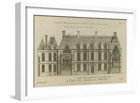 Planche 246 (2) : Elévation de la façade côté cour l'hôtel de Bretonvilliers , construit par-Jacques-François Blondel-Framed Giclee Print