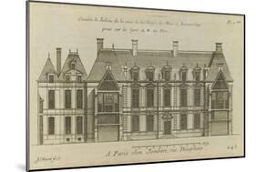 Planche 246 (2) : Elévation de la façade côté cour l'hôtel de Bretonvilliers , construit par-Jacques-François Blondel-Mounted Giclee Print