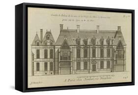 Planche 246 (2) : Elévation de la façade côté cour l'hôtel de Bretonvilliers , construit par-Jacques-François Blondel-Framed Stretched Canvas