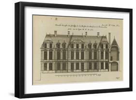 Planche 247 (1) : Elévation de la façade côté jardin l'hôtel de Bretonvilliers , construit par-Jacques-François Blondel-Framed Giclee Print