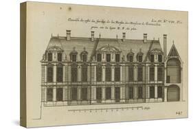 Planche 247 (1) : Elévation de la façade côté jardin l'hôtel de Bretonvilliers , construit par-Jacques-François Blondel-Stretched Canvas
