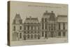 Planche 247 (2) : profil et coupe de l'hôtel de Bretonvilliers , construit par-Jacques-François Blondel-Stretched Canvas