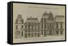 Planche 247 (2) : profil et coupe de l'hôtel de Bretonvilliers , construit par-Jacques-François Blondel-Framed Stretched Canvas