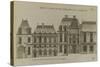 Planche 247 (2) : profil et coupe de l'hôtel de Bretonvilliers , construit par-Jacques-François Blondel-Stretched Canvas