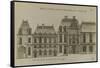 Planche 247 (2) : profil et coupe de l'hôtel de Bretonvilliers , construit par-Jacques-François Blondel-Framed Stretched Canvas