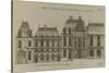 Planche 247 (2) : profil et coupe de l'hôtel de Bretonvilliers , construit par-Jacques-François Blondel-Stretched Canvas