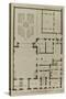 Planche 249 : Plan du Rez-de-Chaussée de l'hôtel Hesselin construit par l'architecte Le Vau-Jacques-François Blondel-Stretched Canvas