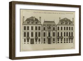 Planche 251 : élévation de la façade de l'hôtel Hesselin construit par l'architecte Le Vau-Jacques-François Blondel-Framed Giclee Print