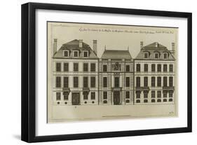 Planche 251 : élévation de la façade de l'hôtel Hesselin construit par l'architecte Le Vau-Jacques-François Blondel-Framed Giclee Print